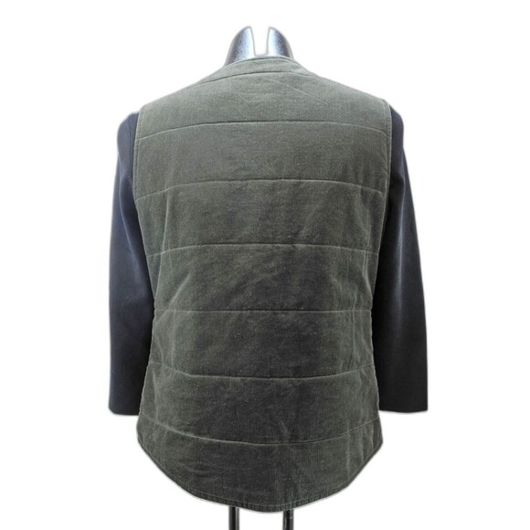 Eddie Bauer Olive Green Corduroy Collins Bay Vest - Zip Front - Women's Size XS - Picture 2 of 7